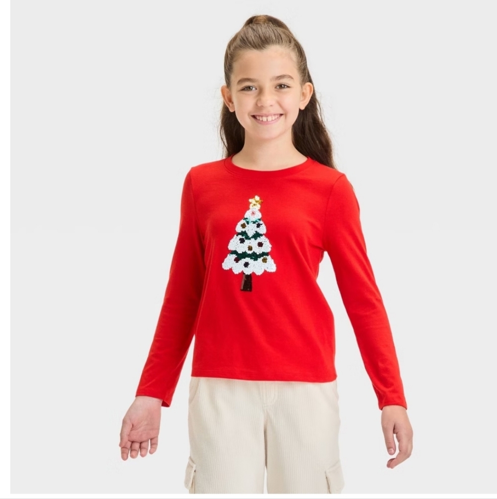 Girl's 2 Pack Of Long Sleeve Tops - Cat & Jack - S (6/7)